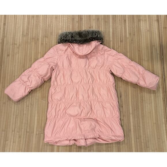 Hanna Andersson Down Girls City Puffer Coat Pink Size 10 140 - Picture 2 of 10